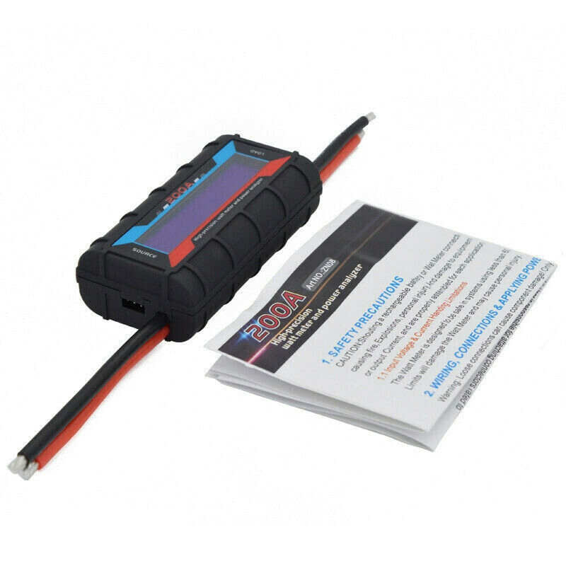 200A DC Watt Meter Power Analyzer with LCD for RC Battery and Solar