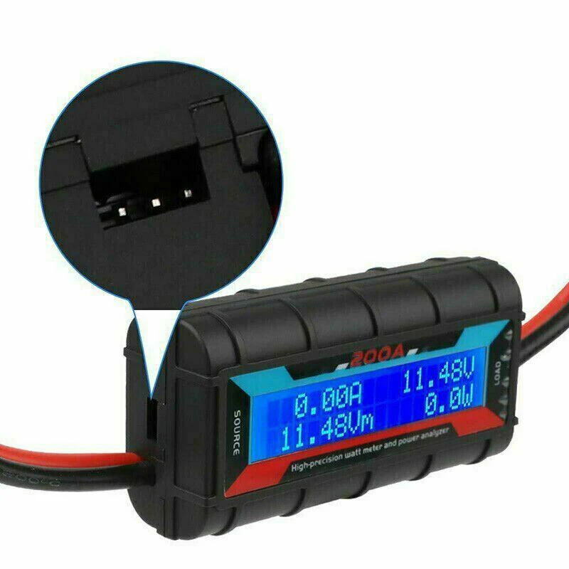 200A DC Watt Meter Power Analyzer with LCD for RC Battery and Solar