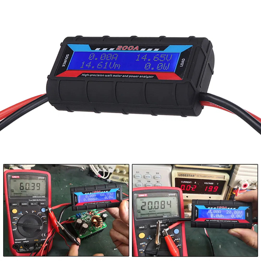 200A DC Watt Meter Power Analyzer with LCD for RC Battery and Solar