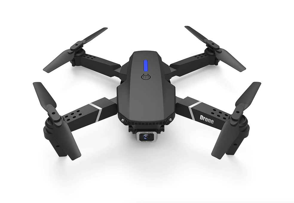 Foldable WiFi FPV Drone with 4K Front Camera Optical Flow and 4 Batteries