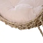 20.5 Weaved Cat Bed Hand-Woven Braided Banana Leaf Kitten House Condo with Cushion Natural - Image 8