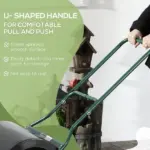 Outsunny 20 Inch Sod Roller with Push Tow Handle and 15.9 Gallon Drum Black - Image 6