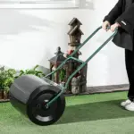 Outsunny 20 Inch Sod Roller with Push Tow Handle and 15.9 Gallon Drum Black - Image 10