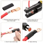 20 Pack 1/0 AWG Copper Ring Lugs with Red and Black Heat Shrink - Image 5