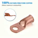 20 Pack 1/0 AWG Copper Ring Lugs with Red and Black Heat Shrink - Image 13