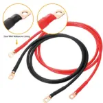 20 Pack 1/0 AWG Copper Ring Lugs with Red and Black Heat Shrink - Image 14
