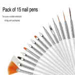 20 Piece Nail Art Brush and Dotting Tool Set for Gel and Acrylic Nails - Image 5