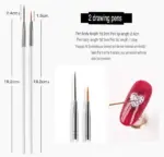 20 Piece Nail Art Brush and Dotting Tool Set for Gel and Acrylic Nails - Image 10