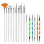 20 Piece Nail Art Brush and Dotting Tool Set for Gel and Acrylic Nails - Image 19