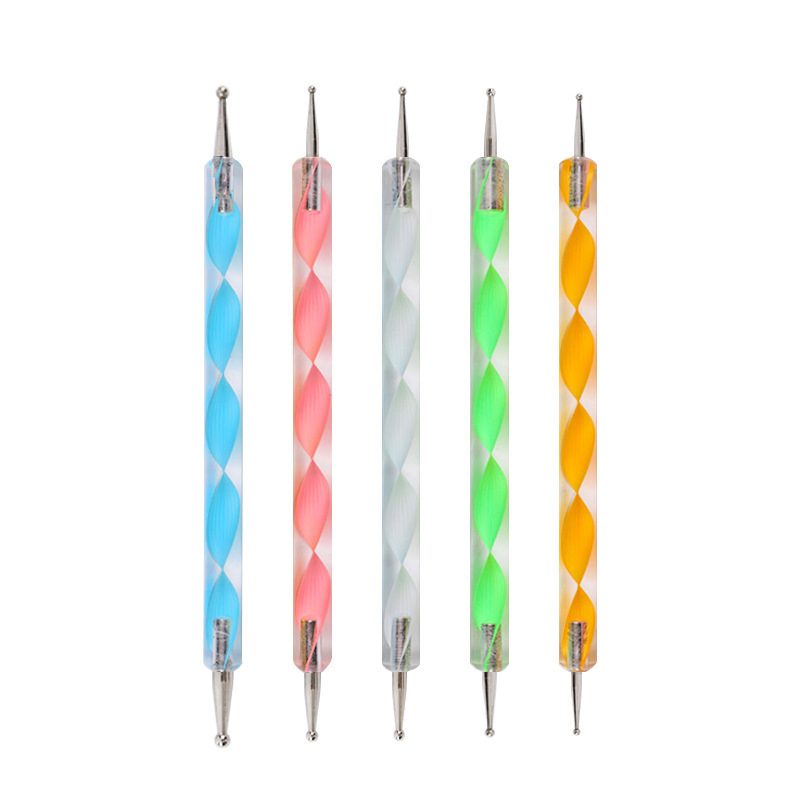 20 Piece Nail Art Brush and Dotting Tool Set for Gel and Acrylic Nails
