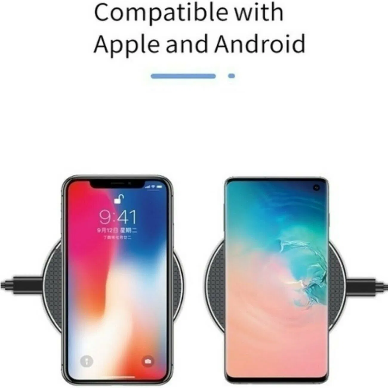 Up to 20W Wireless Charging Pad for Qi-Compatible Smartphones and Earbuds