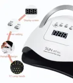 220W UV LED Nail Lamp with 57 LEDs for Gel Polish Curing - Image 6