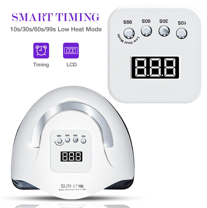 220W UV LED Nail Lamp with 57 LEDs for Gel Polish Curing