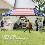 22.3 x 16.4 ft Heavy Duty Party Tent, Outdoor Canopy Tent with 2 Doors and 6 Windows, American Flag - Image 4