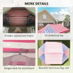 22.3 x 16.4 ft Heavy Duty Party Tent, Outdoor Canopy Tent with 2 Doors and 6 Windows, American Flag - Image 7