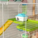 PawHut 23 Inch 5-Tier Hamster Cage with Wheel and Water Bottle, Green - Image 9