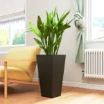 23 Inch Tall Planters for Outdoor Plants, Set of 2 Plastic Flower Pots, for Front Door Patio Garden Use, Black - Image 7