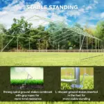 Outsunny 23 ft x 39 ft Large Outdoor Carport Canopy Party Tent with Removable Protective Sidewalls and Windows, White - Image 6