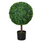23.5 Inch Artificial Boxwood Ball Topiary Tree Fake Decorative Plant with Nursery Pot for Indoor Outdoor Decor - Image 11