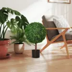 23.5 Inch Artificial Boxwood Ball Topiary Tree Fake Decorative Plant with Nursery Pot for Indoor Outdoor Decor - Image 7