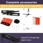 23ft Double Sided Soccer Training Net Multi-Function with Storage Bag for Outdoor Beach Backyard - Image 6
