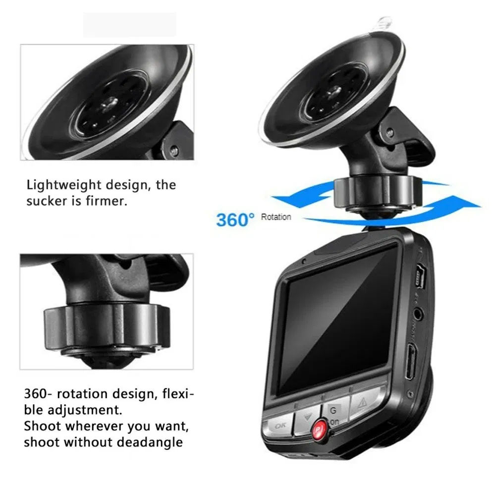 2.4 Inch 1080P Dash Cam with G Sensor Night Vision and 170 Degree Lens