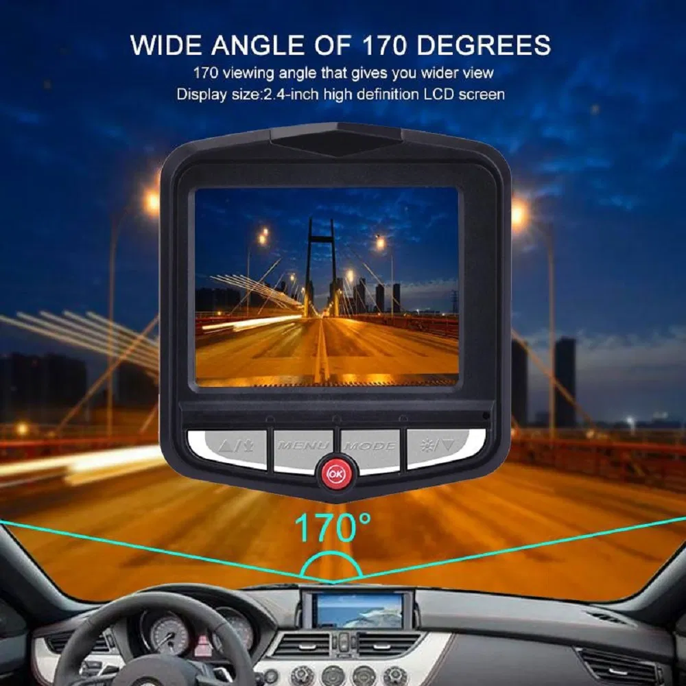 2.4 Inch 1080P Dash Cam with G Sensor Night Vision and 170 Degree Lens