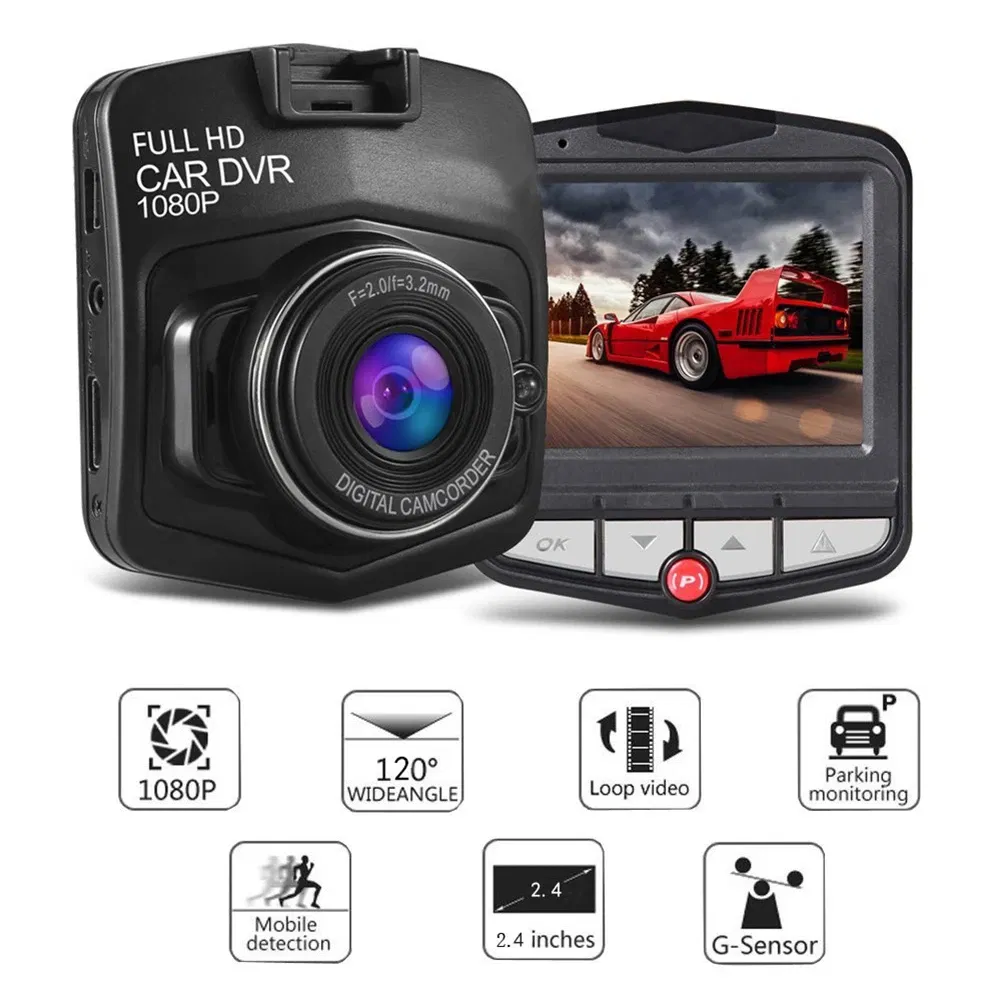 2.4 Inch 1080P Dash Cam with G Sensor Night Vision and 170 Degree Lens