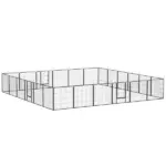 PawHut 24 Panel Dog Playpen for Small and Medium Dogs with Lockable Door, or Indoor/Outdoor Use, DIY Shape Pet Playpen, 189" x 189" x 32" - Image 11