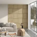 24" x 24" Wood Panels for Wall, 4 Pack Acoustic Panels, Sound Absorbing Slat Wall for Wall Decor, Home, Oak - Image 2