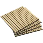 24" x 24" Wood Panels for Wall, 4 Pack Acoustic Panels, Sound Absorbing Slat Wall for Wall Decor, Home, Oak - Image 11