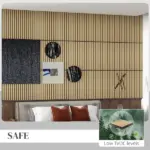 24" x 24" Wood Panels for Wall, 4 Pack Acoustic Panels, Sound Absorbing Slat Wall for Wall Decor, Home, Oak - Image 6
