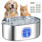PawHut 246 oz./7L Stainless Steel Cat Water Fountain with Filters, Ultra-Quiet Pump, for Cats, Dogs and Multi-Pet Homes - Image 11