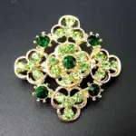 24 Piece Vintage Style Rhinestone Crystal Brooch Pin Set for DIY Bouquets - Image 9