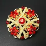 24 Piece Vintage Style Rhinestone Crystal Brooch Pin Set for DIY Bouquets - Image 11
