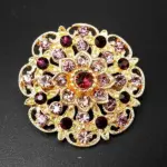 24 Piece Vintage Style Rhinestone Crystal Brooch Pin Set for DIY Bouquets - Image 3