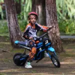 24V 350W Electric Dirt Bike Up to 14.9 MPH with Brake and Rear Suspension Blue Ages 13+ - Image 2