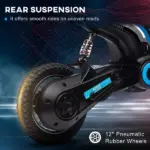 24V 350W Electric Dirt Bike Up to 14.9 MPH with Brake and Rear Suspension Blue Ages 13+ - Image 8