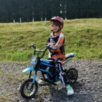 24V 350W Electric Dirt Bike Up to 14.9 MPH with Brake and Rear Suspension Blue Ages 13+ - Image 10