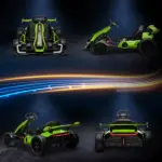 Aosom 24V 7.5 MPH Kids Go Kart Electric Drift Kart with Adjustable Seat, Children Playing Pedal Kart Toy, Slow Start, Green - Image 8