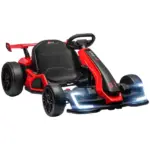 Aosom 24V 7.5 MPH Kids Go Kart Electric Grift Kart with Adjustable Seat, Children Playing Pedal Kart Toy, Slow Start, Red - Image 12