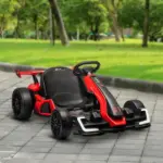 Aosom 24V 7.5 MPH Kids Go Kart Electric Grift Kart with Adjustable Seat, Children Playing Pedal Kart Toy, Slow Start, Red - Image 10