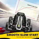 Aosom 24V 7.5 MPH Kids Go Kart Electric Drift Kart with Adjustable Seat, Children Playing Pedal Kart Toy, Slow Start, White - Image 7