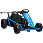 Qaba 24V 7AH Kids Electric Go Kart, 8.1 MPH Battery Powered Drift Kart with Dual Motors, Soft Start for 8-12 Years, Blue - Image 11