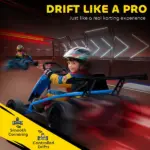 Qaba 24V 7AH Kids Electric Go Kart, 8.1 MPH Battery Powered Drift Kart with Dual Motors, Soft Start for 8-12 Years, Blue - Image 4
