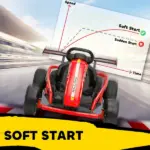 Qaba 24V 7AH Kids Electric Go Kart, 8.1 MPH Battery Powered Drift Kart with Dual Motors, Soft Start for 8-12 Years, Red - Image 6