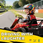 Qaba 24V 7AH Kids Electric Go Kart, 8.1 MPH Battery Powered Drift Kart with Dual Motors, Soft Start for 8-12 Years, Red - Image 7