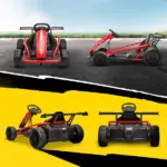 Qaba 24V 7AH Kids Electric Go Kart, 8.1 MPH Battery Powered Drift Kart with Dual Motors, Soft Start for 8-12 Years, Red - Image 9