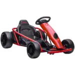 HOMCOM 24V Electric Go Kart for Kids, Drift Electric Go Kart Racing with 2 Speeds, for Boys Girls Aged 8-12 Years Old, Red - Image 11