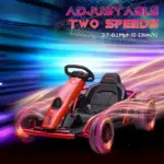 HOMCOM 24V Electric Go Kart for Kids, Drift Electric Go Kart Racing with 2 Speeds, for Boys Girls Aged 8-12 Years Old, Red - Image 5